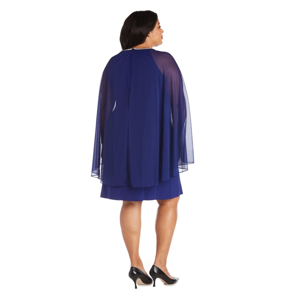 R & M RICHARDS PLUS SIZE CAPE DRESS - Picture 3 of 7